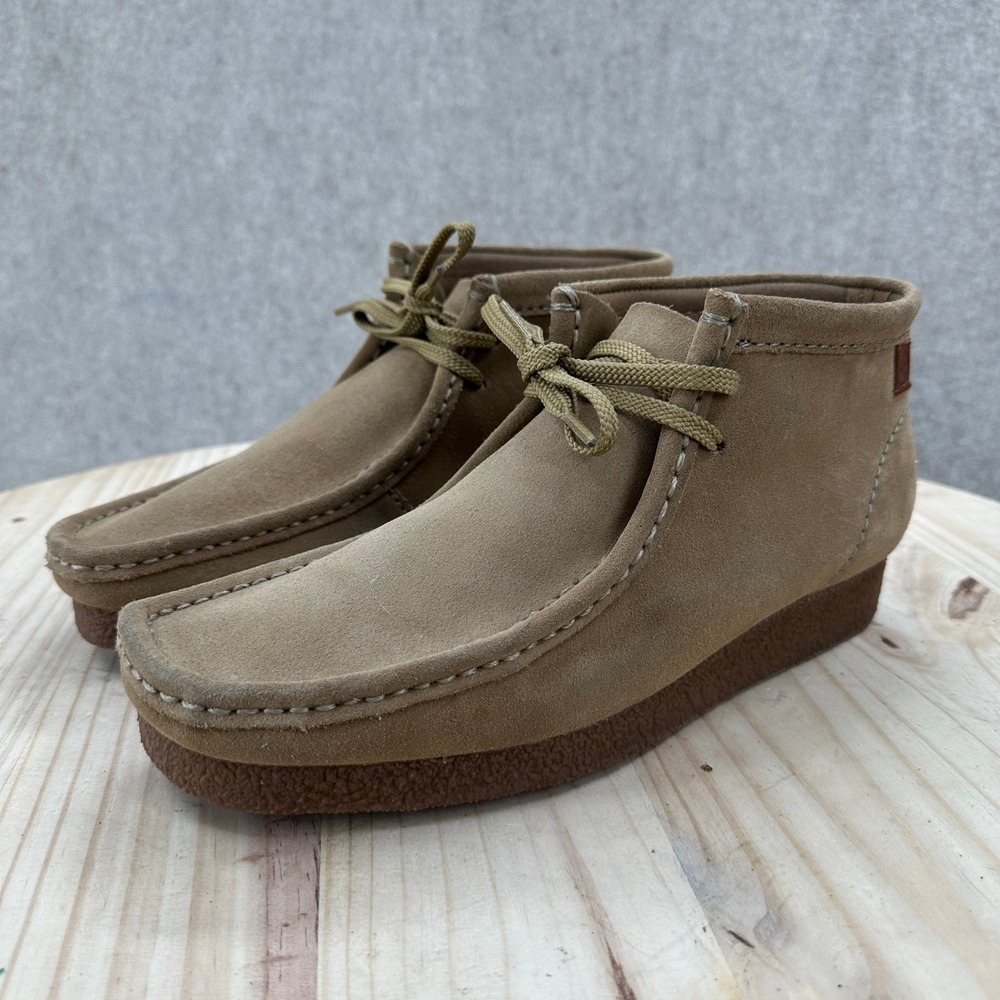 Clarks Shacre Suede Wallabee Chukka Boots Moc Toe Lace Up Mens Shoes 8.5